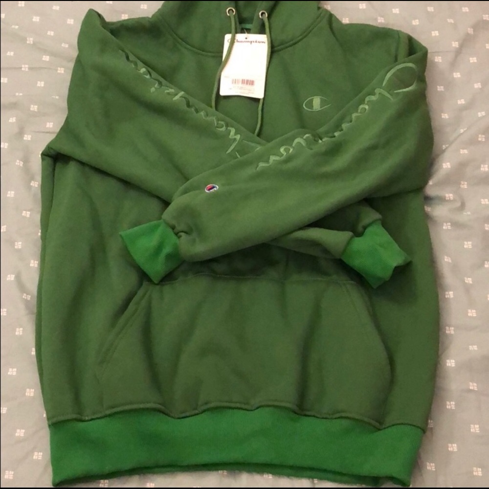 Champion Green Hoodie Sweatshirt - New